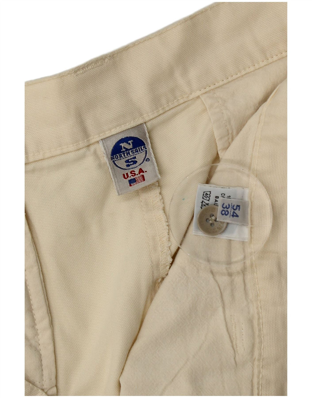 North Sails muške kargo kratke hlače IT 54 2XL W38 sivobijeli pamuk