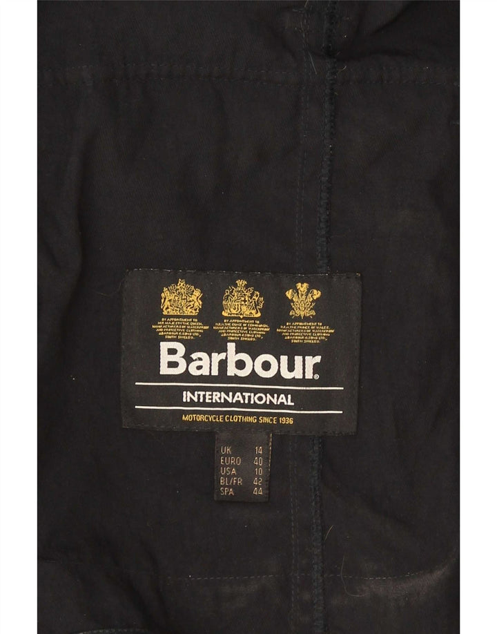 Barbour ženska vojna jakna od umjetne kože UK 14 veliki crni poliester