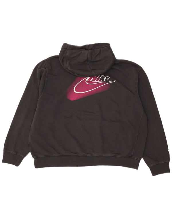 Nike ženska majica s kapuljačom s grafičkim motivima UK 18 XL sivi pamuk