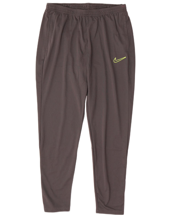 NIKE Mens Dri Fit Tracksuit Trousers Large Grey Polyester
