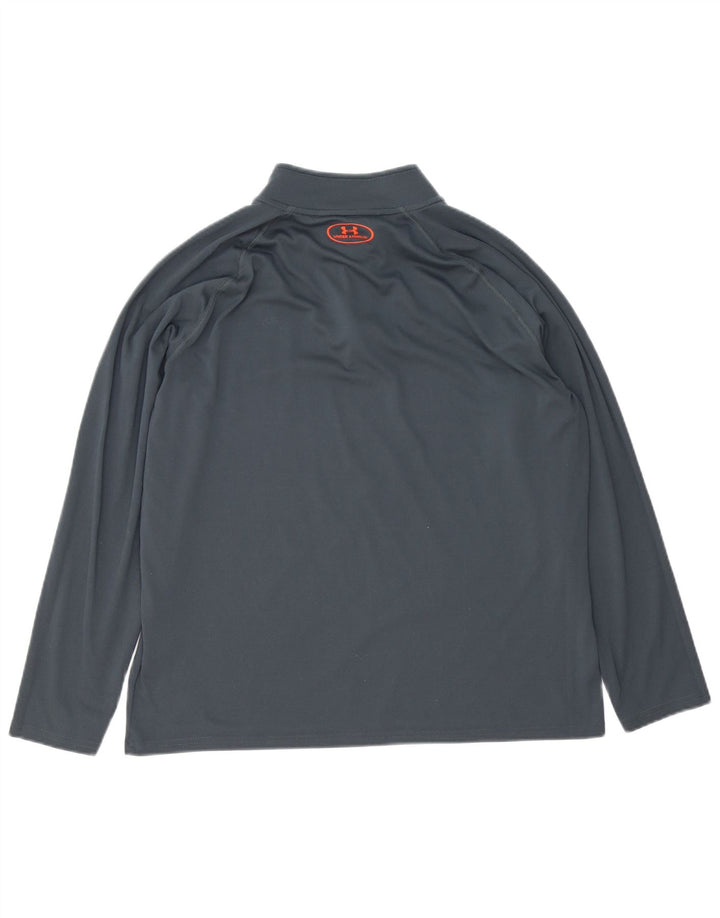 Under Armour Top trenirke za muškarce Heat Gear Zip Neck Pulover Large Grey