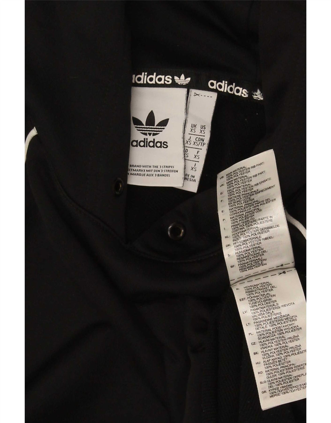 Adidas muška majica s kapuljačom XS crni poliester
