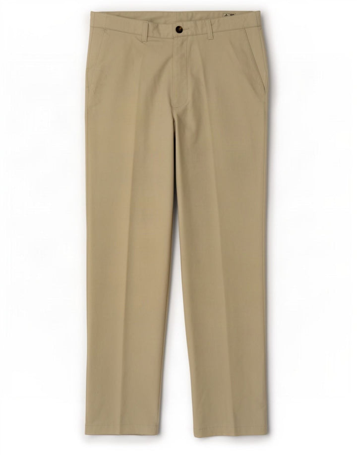 Adidas muške Climacool ravne chino hlače W36 L32 bež poliester