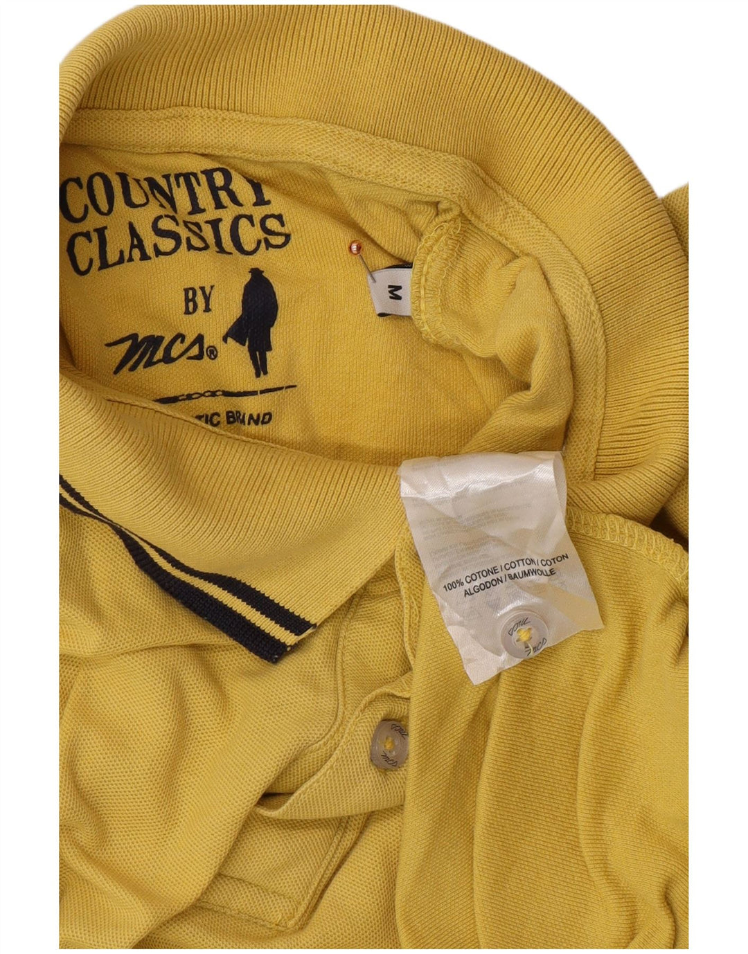 MARLBORO CLASSICS Muška country klasična polo majica Srednje žuti pamuk