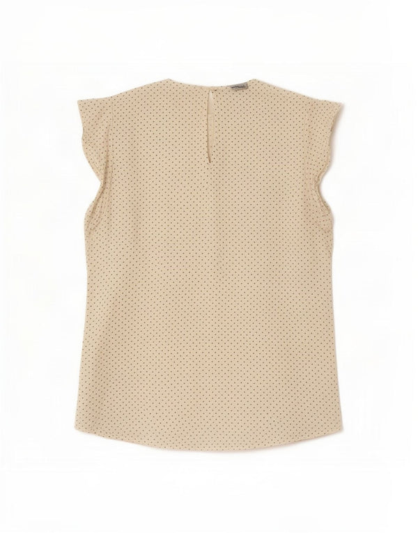 Top ženske bluze Zara UK 6 XS Bijela točkasta viskoza