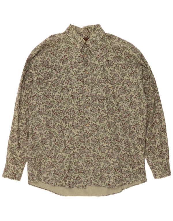 Vintage muška košulja XL Green Paisley Pamuk