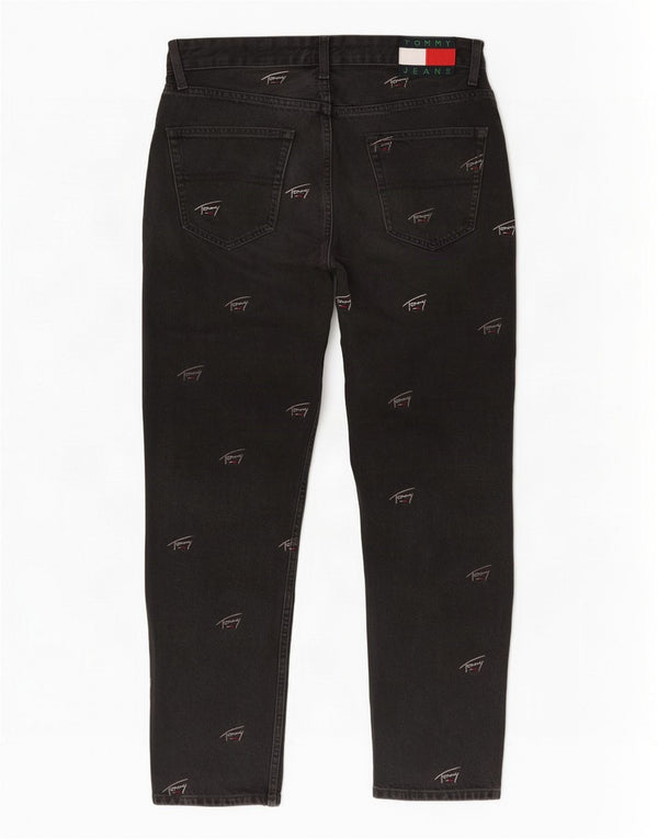 Ženske kratke traperice Tommy Hilfiger Dad Graphic Straight W30 L26 crni pamuk