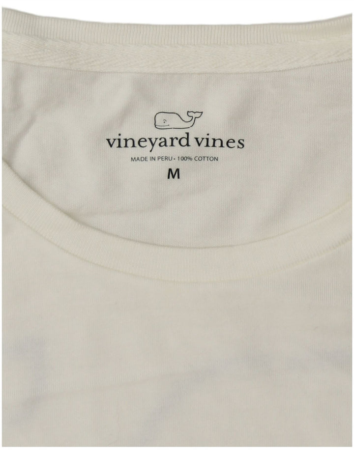 VINEYARD VINES Muška majica s grafičkim motivima dugih rukava srednje bijelog pamuka
