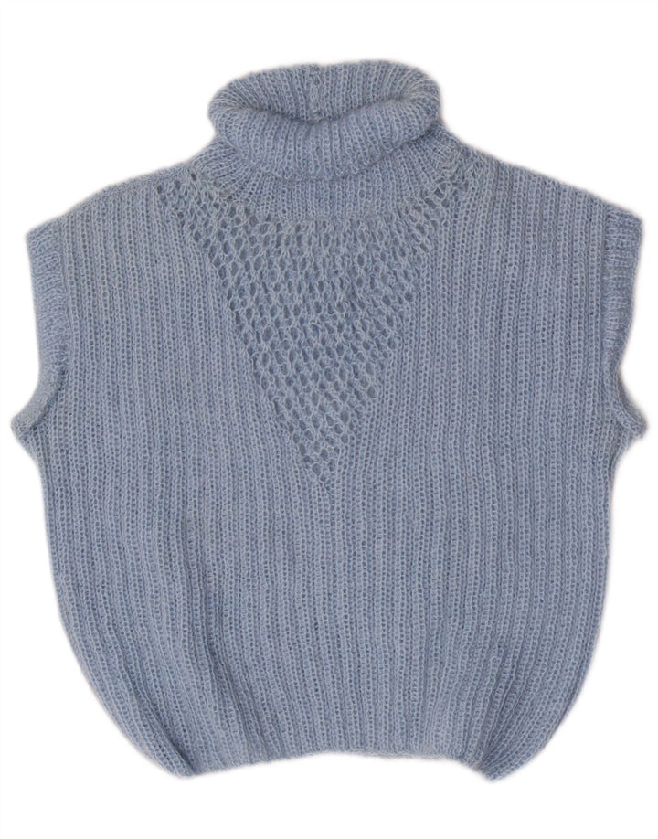 Vintage ženski prsluk bez rukava UK 10 Small Blue