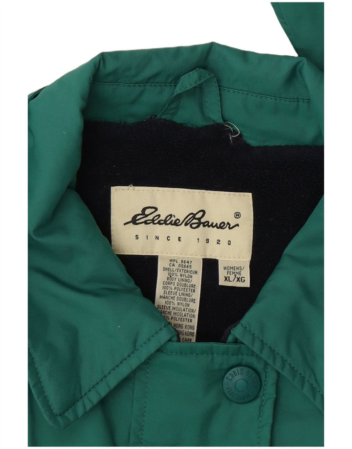 Eddie Bauer ženska velika vjetrovka jakna UK 18 XL Zeleni najlon
