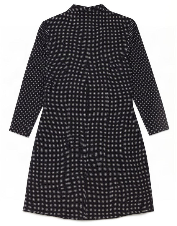 Giorgio Armani Womens Sheath Dress UK 10 Small Navy Blue Spotted