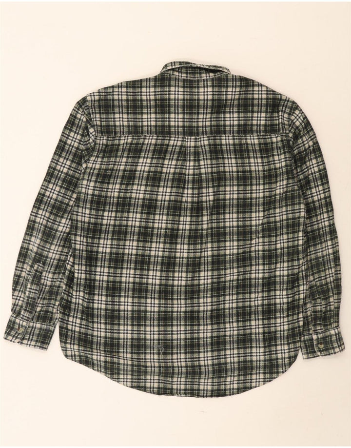Vintage muška flanelska košulja, veliki zeleni karirani pamuk