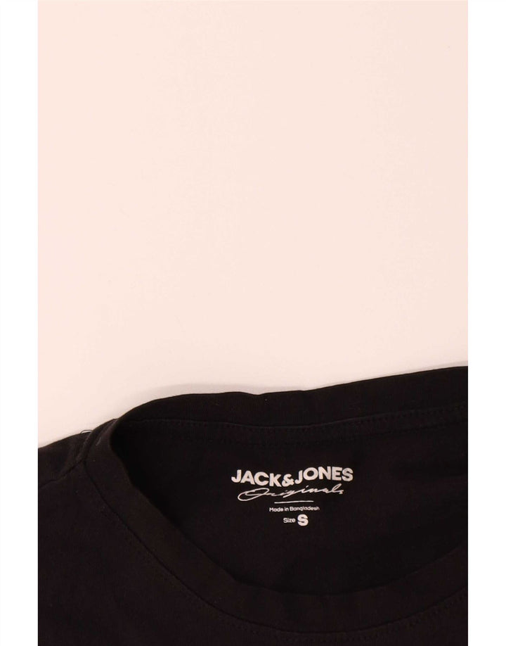 Jack & Jones Muška majica kratkih rukava Mali crni pamuk
