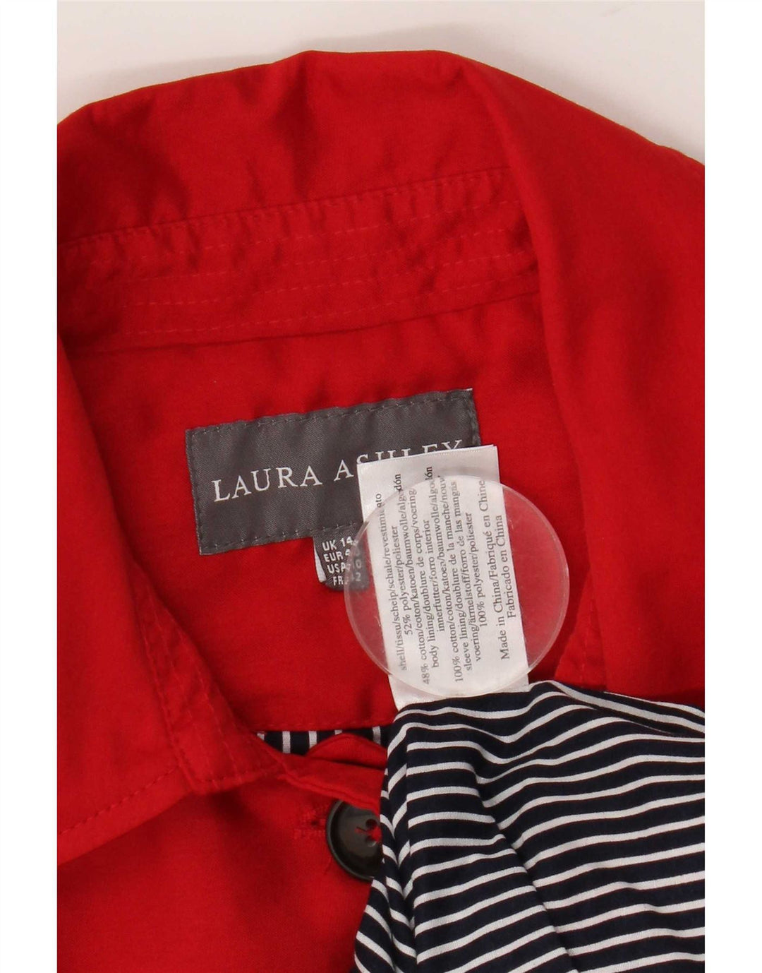 Laura Ashley ženski trenč kaput UK 14 srednje crveni poliester