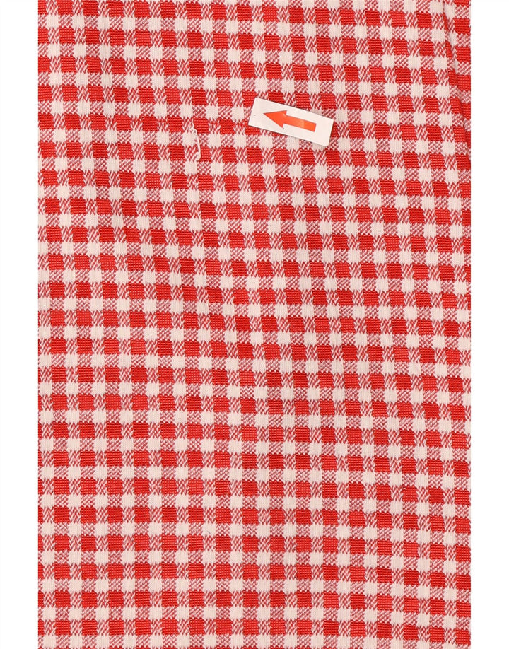 Zara ženska haljina A-kroja UK 8 Mala crvena gingham poliester