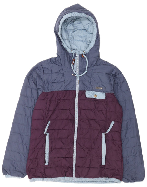Columbia Muška podstavljena jakna s kapuljačom UK 36 Small Blue Colourblock Poliester