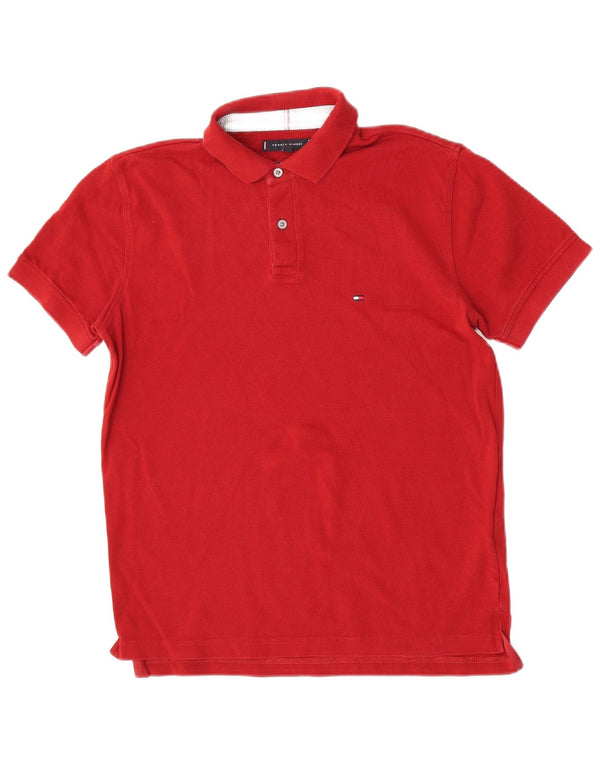 Tommy Hilfiger muška polo majica standardnog kroja Srednji bordo pamuk