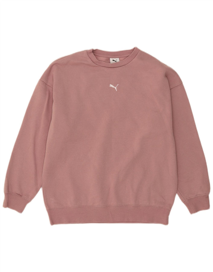 Puma velika ženska majica s kratkim rukavima UK 10 Small Pink Cotton
