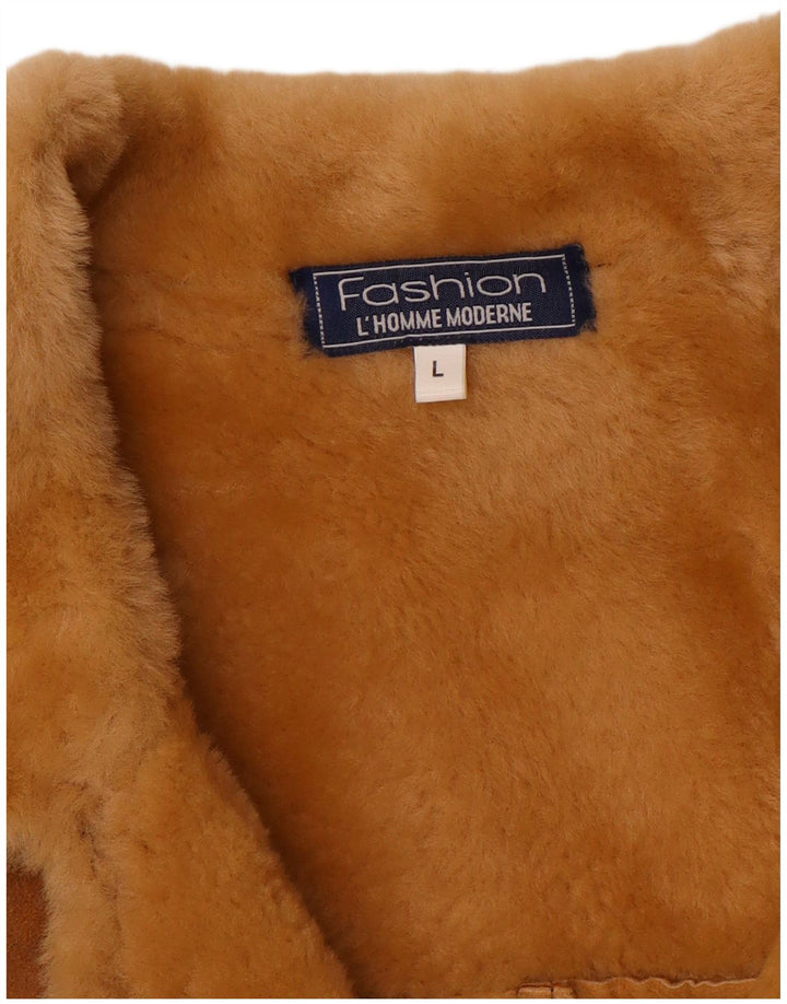 Vintage muška jakna s ovčicama UK 40 Large Brown