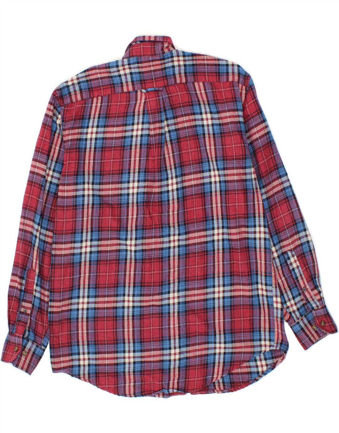 IZOD Mens Flannel Shirt Medium Red Check Cotton Vintage Izod and Second-Hand Izod from Messina Hembry 
