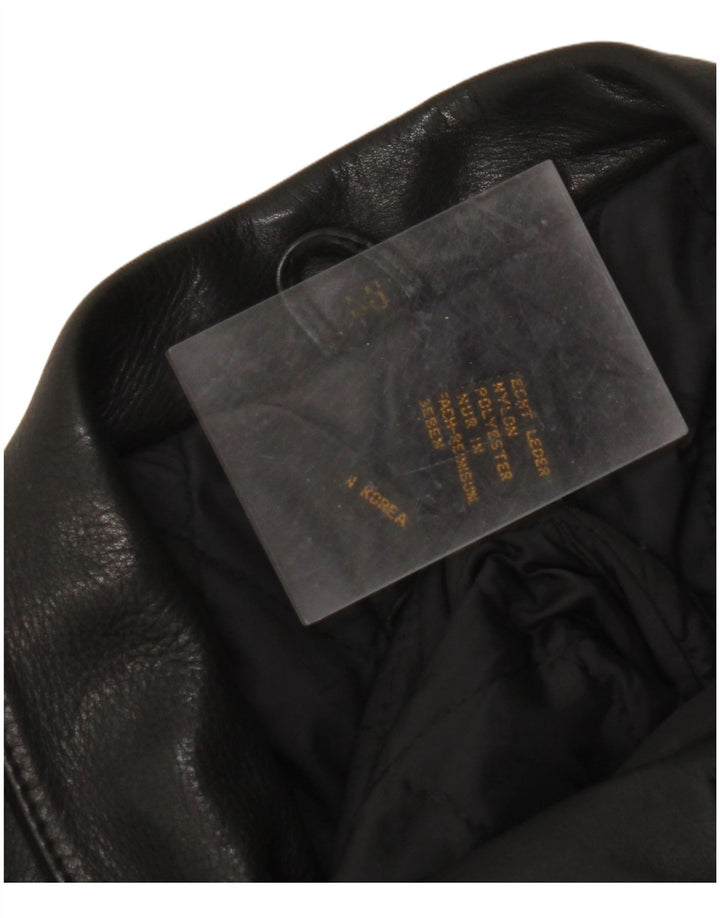 VINTAGE ženska kožna biciklistička jakna UK 18 XL crna koža