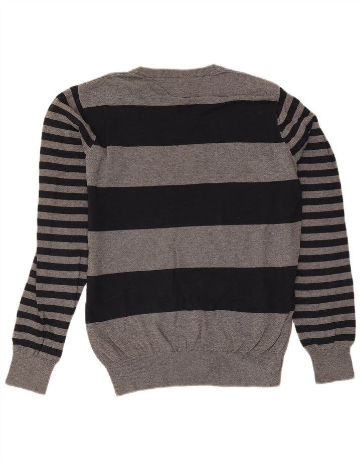 Jack & Jones muški džemper s V-izrezom Srednje sivi Argyle/Diamond Pamuk