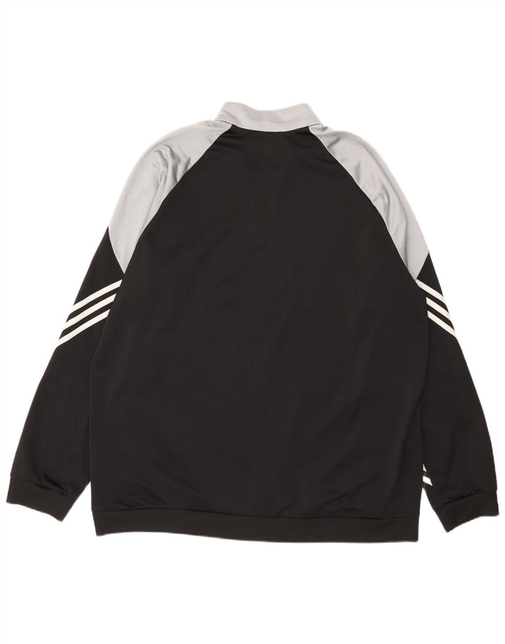 Adidas muška trenirka gornja jakna 2XL crni poliester u boji