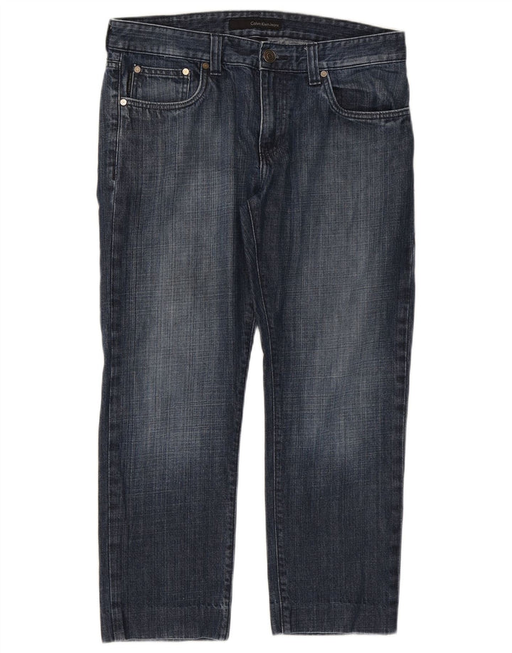 CALVIN KLEIN Ženske skraćene uske traperice W33 L26 Plava