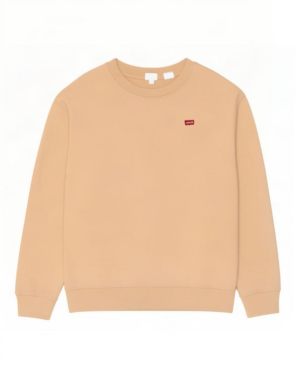 Levi's ženska majica prekomjerne veličine UK 10 Small Beige Cotton
