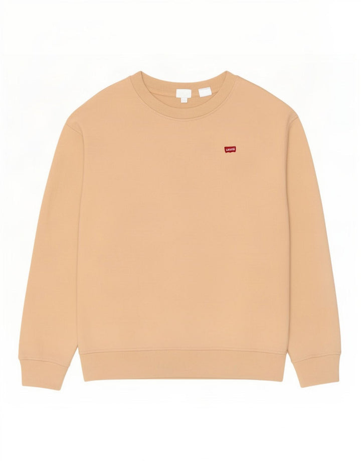 Levi's ženska majica prekomjerne veličine UK 10 Small Beige Cotton