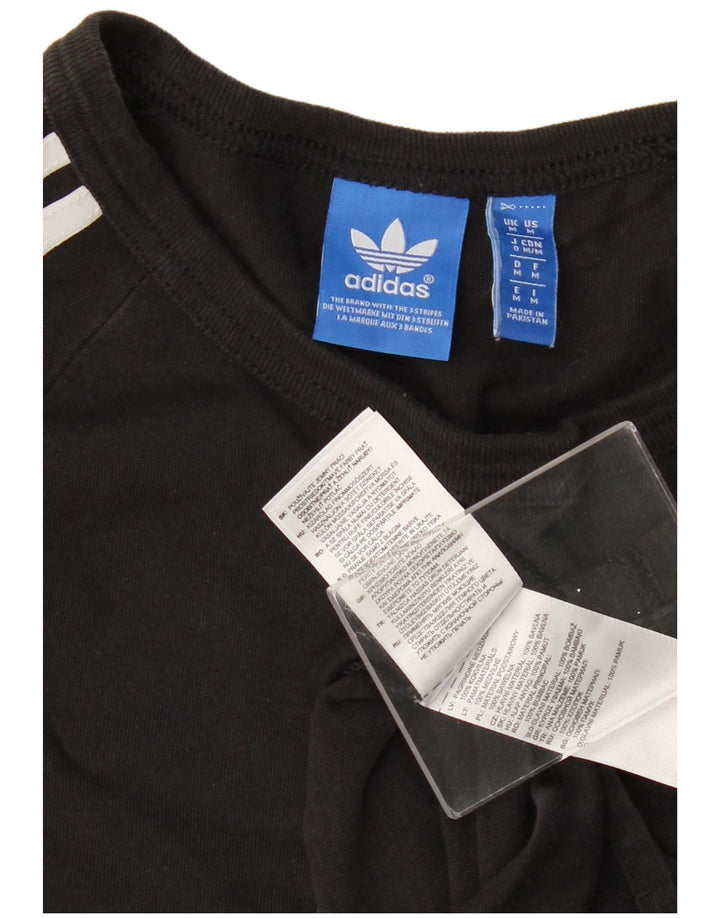 ADIDAS muška grafička majica dugih rukava srednje crne boje pamuka