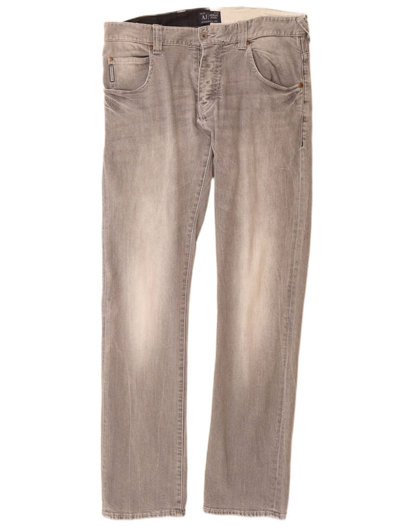 ARMANI Mens Slim Jeans W32 L33 Grey Cotton
