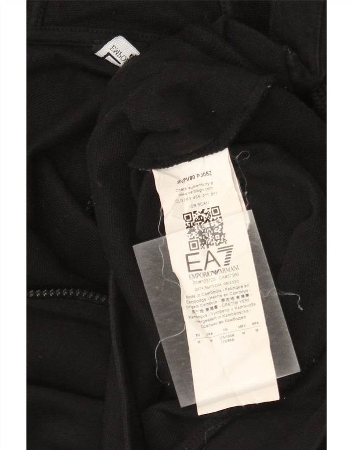 EMPORIO ARMANI Ženski pulover s kapuljačom na patentni zatvarač UK 14 Srednje crni pamuk