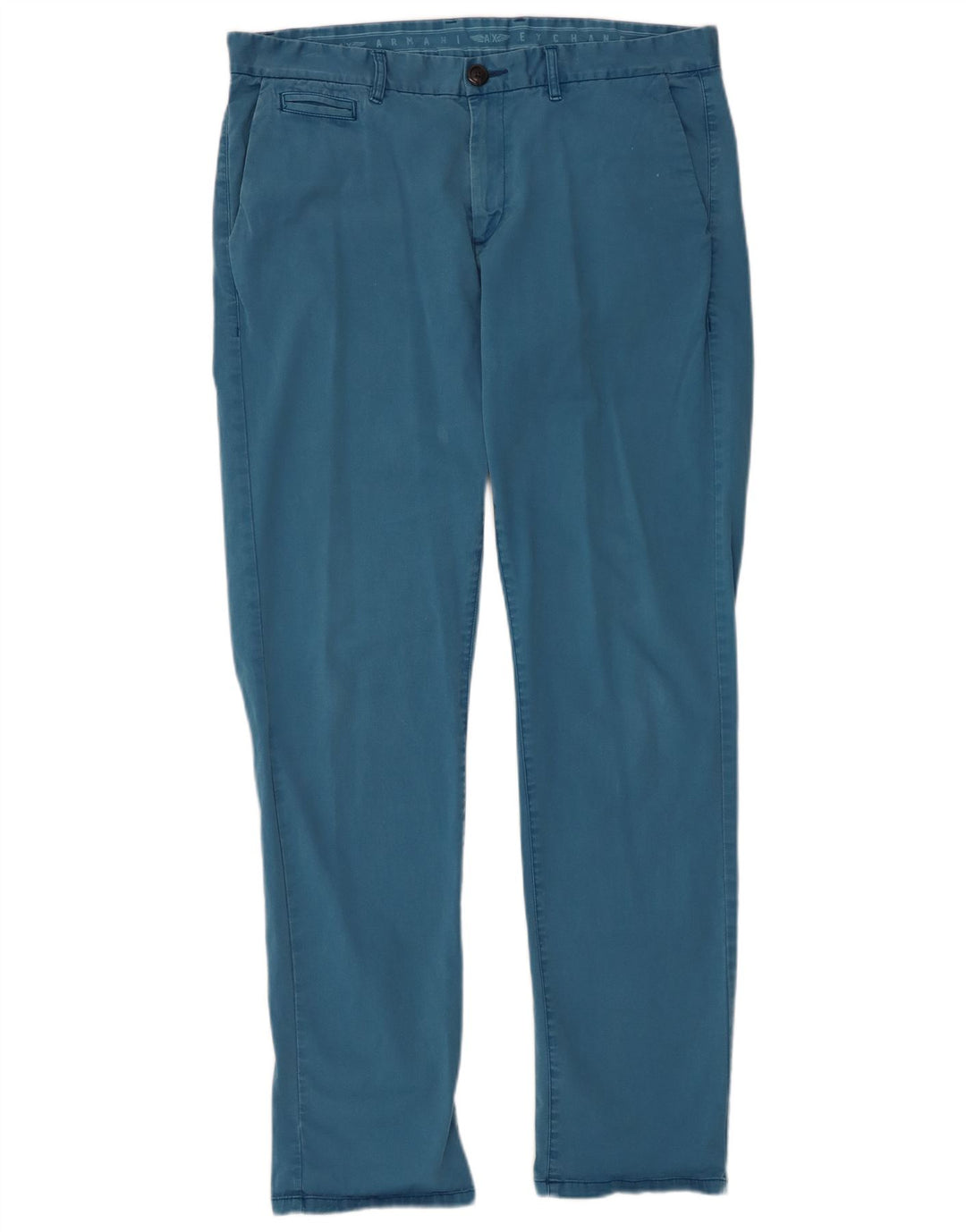 ARMANI EXCHANGE Muške uske chino hlače W34 L32 Plavi pamuk