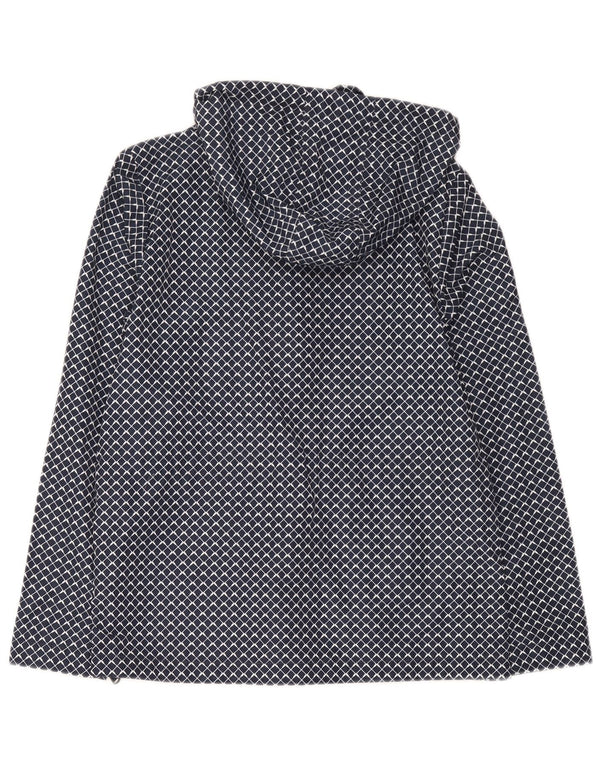 Crew Clothing Ženska kišna jakna s kapuljačom UK 10 Mala tamnoplava geometrijska