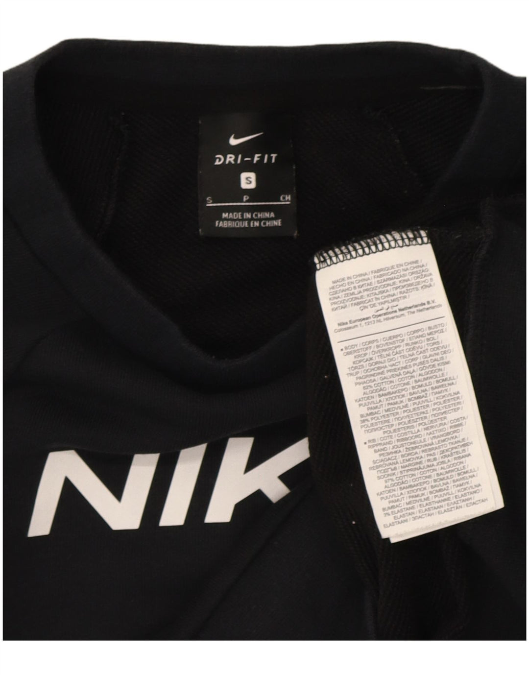 Nike Ženska skraćena kratka majica s velikim motivom UK 10, mala crna