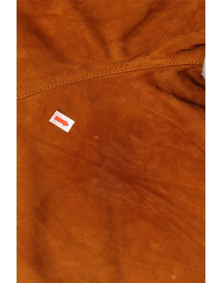 Vintage muška bomber jakna od brušene kože IT 52 XL smeđa koža