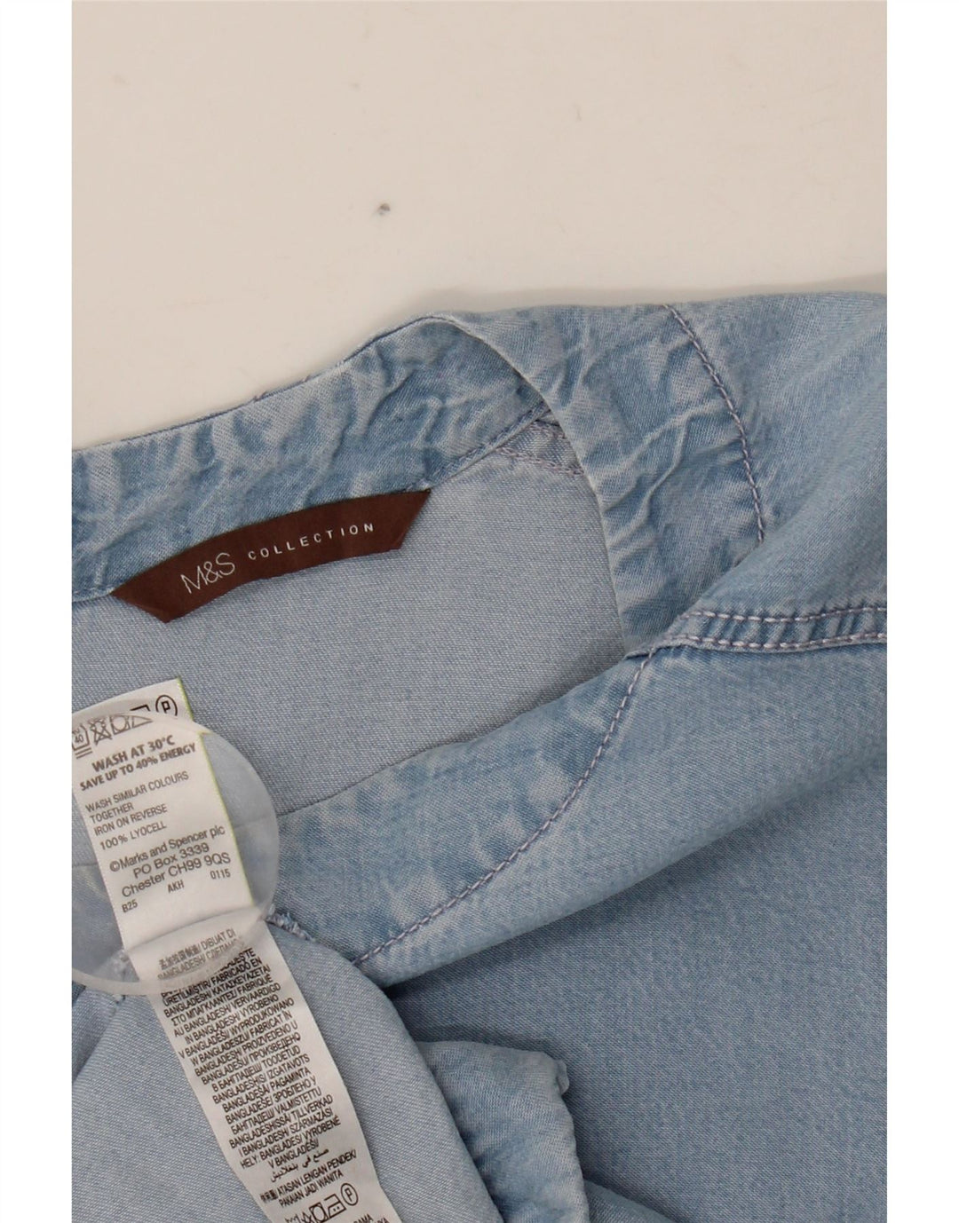 MARKS & SPENCER Ženska traper bluza Top UK 20 2XL Plavi liocel