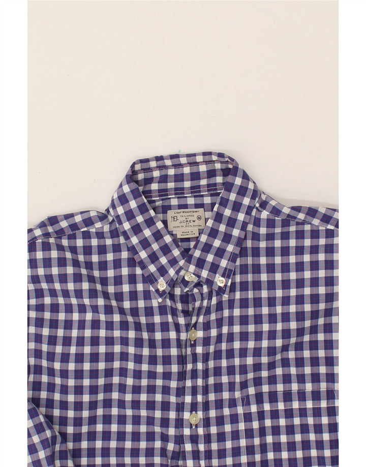 J. CREW Mens Tailored Shirt Medium Purple Check Cotton Vintage J. Crew and Second-Hand J. Crew from Messina Hembry 