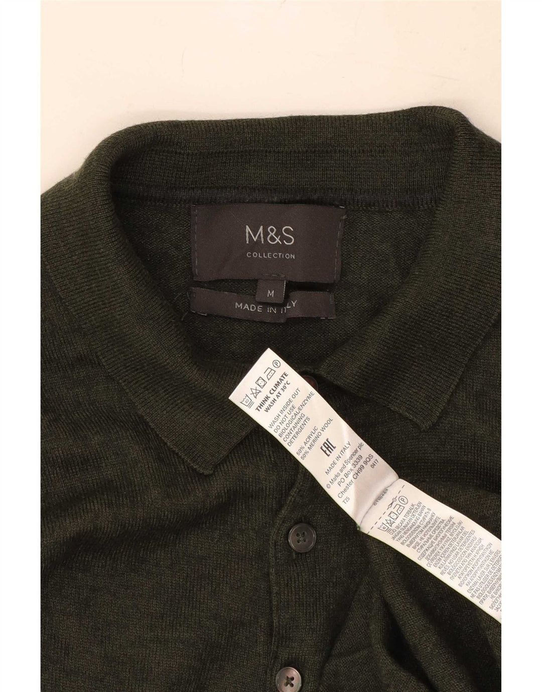 Marks & Spencer muški polo pulover Regular Fit Medium Green