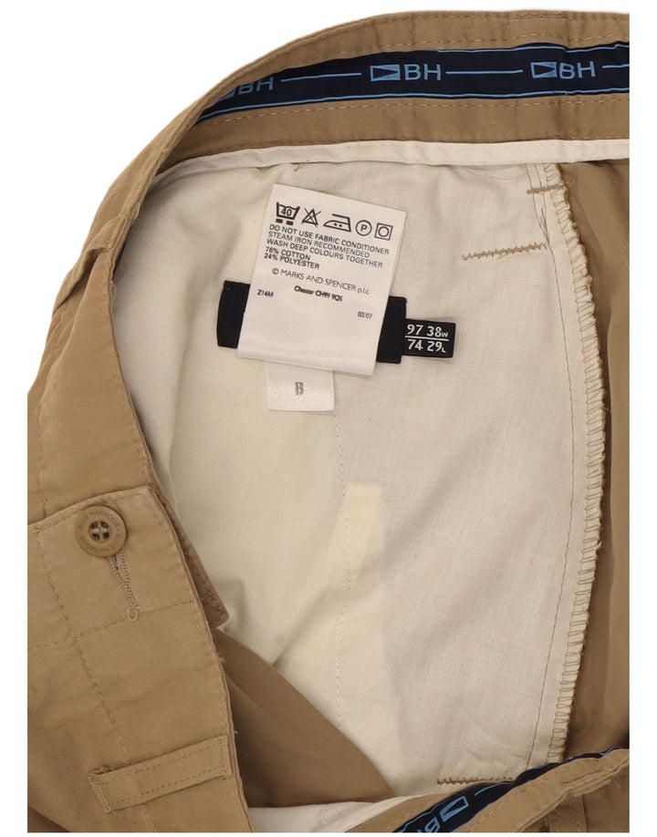 Marks & Spencer muške chino hlače Blue Harbour Bootcut W38 L29 Bež