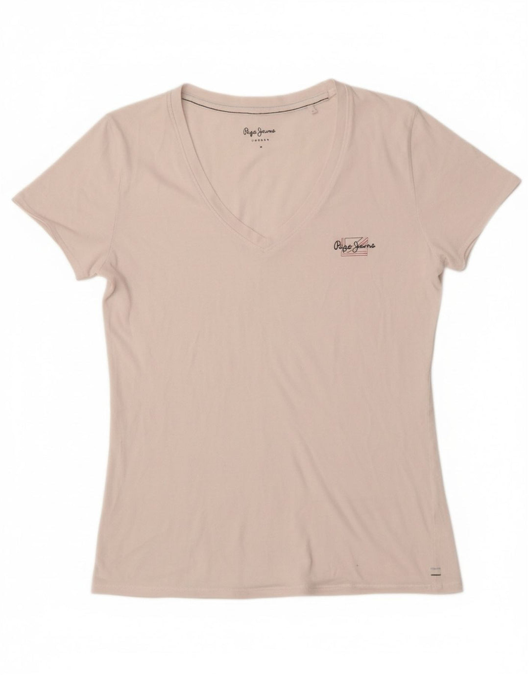 PEPE JEANS Womens T-Shirt Top UK 12 Medium White