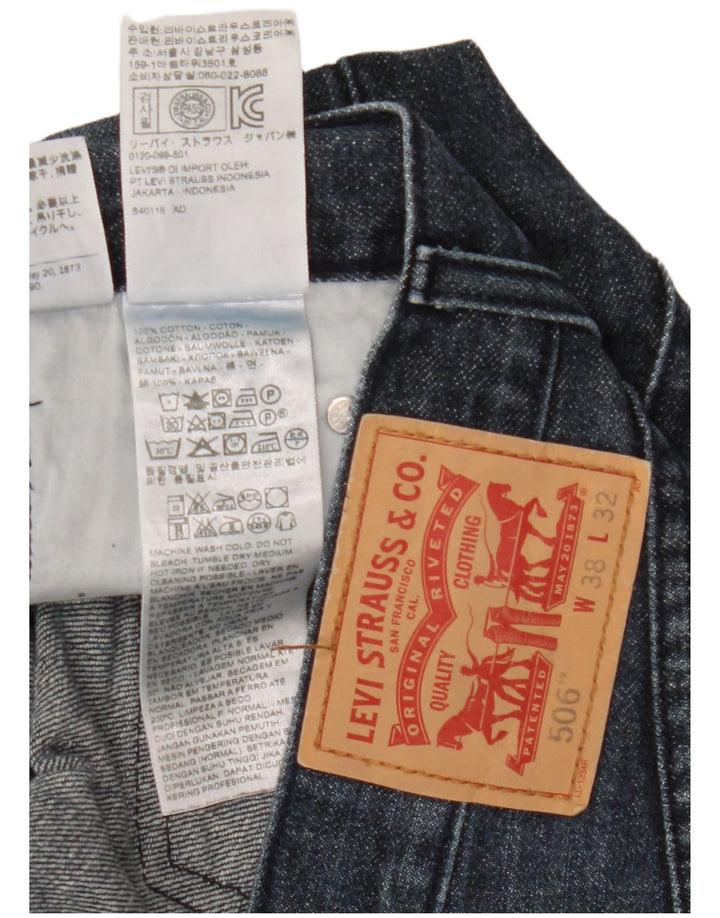 Levi's muške 506 ravne traperice W38 L32 plavi pamuk