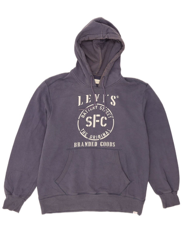 Levi's muška majica s kapuljačom standardnog kroja s grafičkim motivima, veliki tamnoplavi pamuk