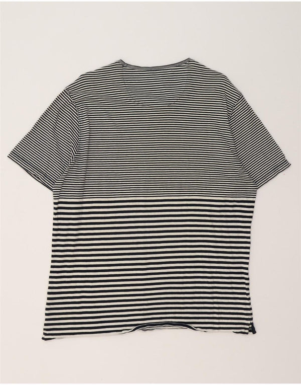 MASSIMO DUTTI Ženska ležerna majica kratkih rukava UK 20 2XL pamuk na crne pruge