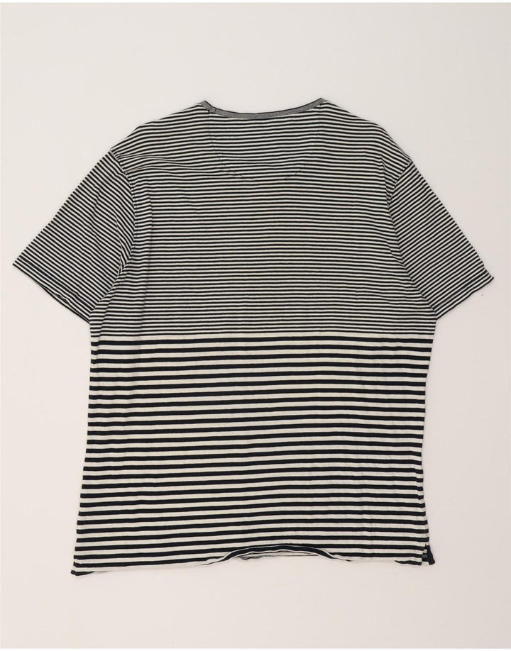 MASSIMO DUTTI Ženska ležerna majica kratkih rukava UK 20 2XL pamuk na crne pruge