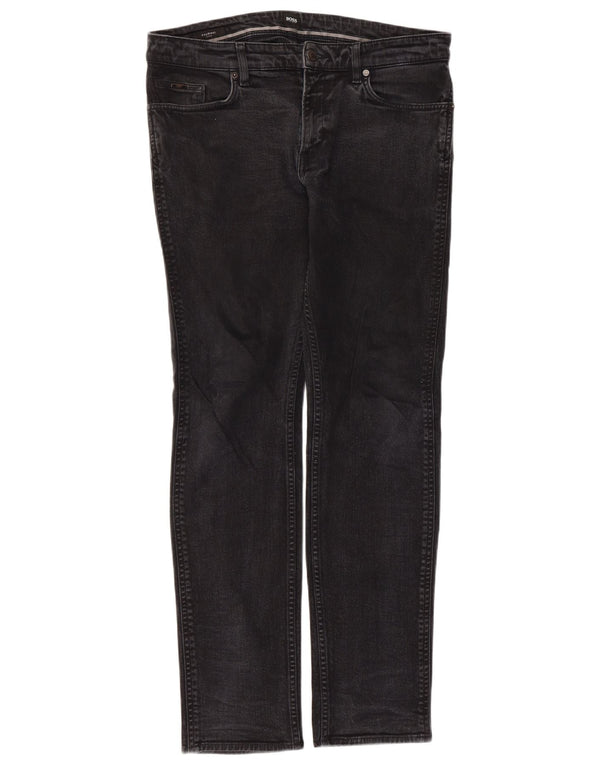 Hugo Boss Mens Candiani Slim Jeans W32 L32 Crni pamuk