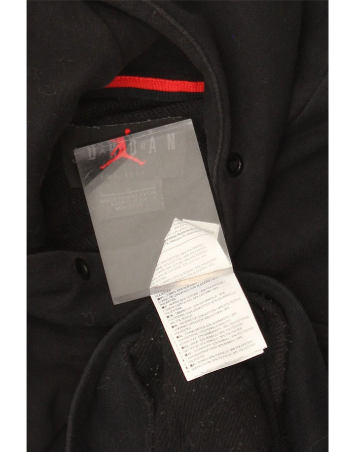 JORDAN Muška majica s kapuljačom s kapuljačom, veliki crni pamuk