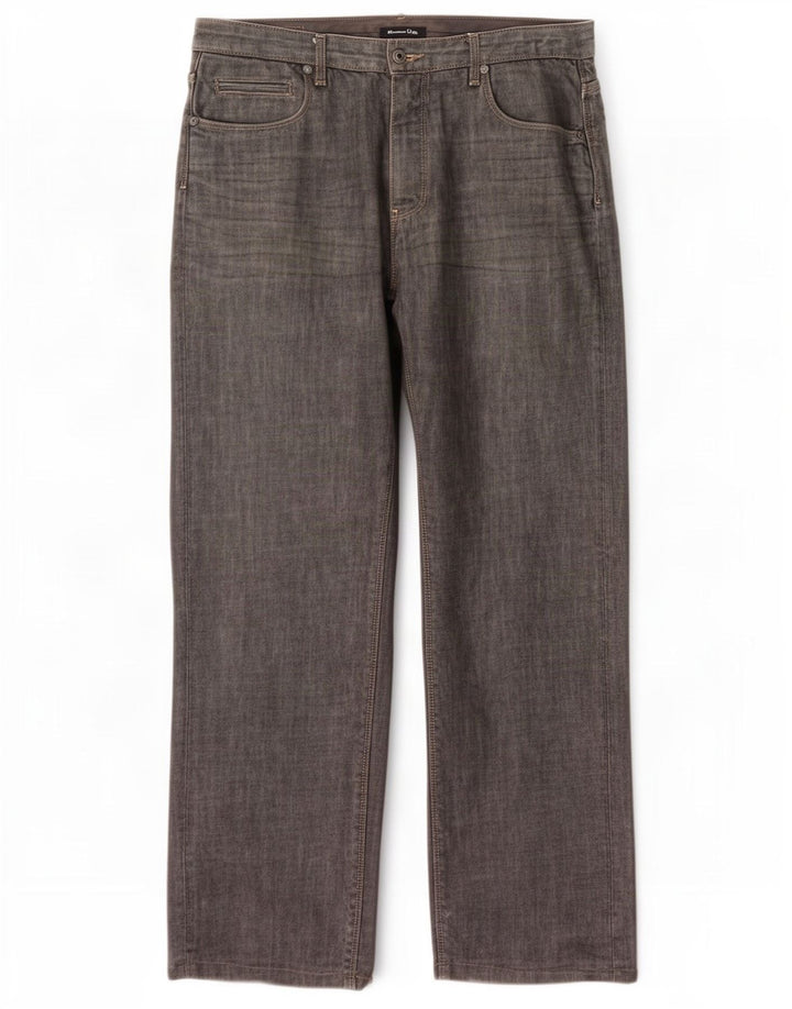 Massimo Dutti muške ravne traperice EU 44 velike W34 L29 sivi pamuk