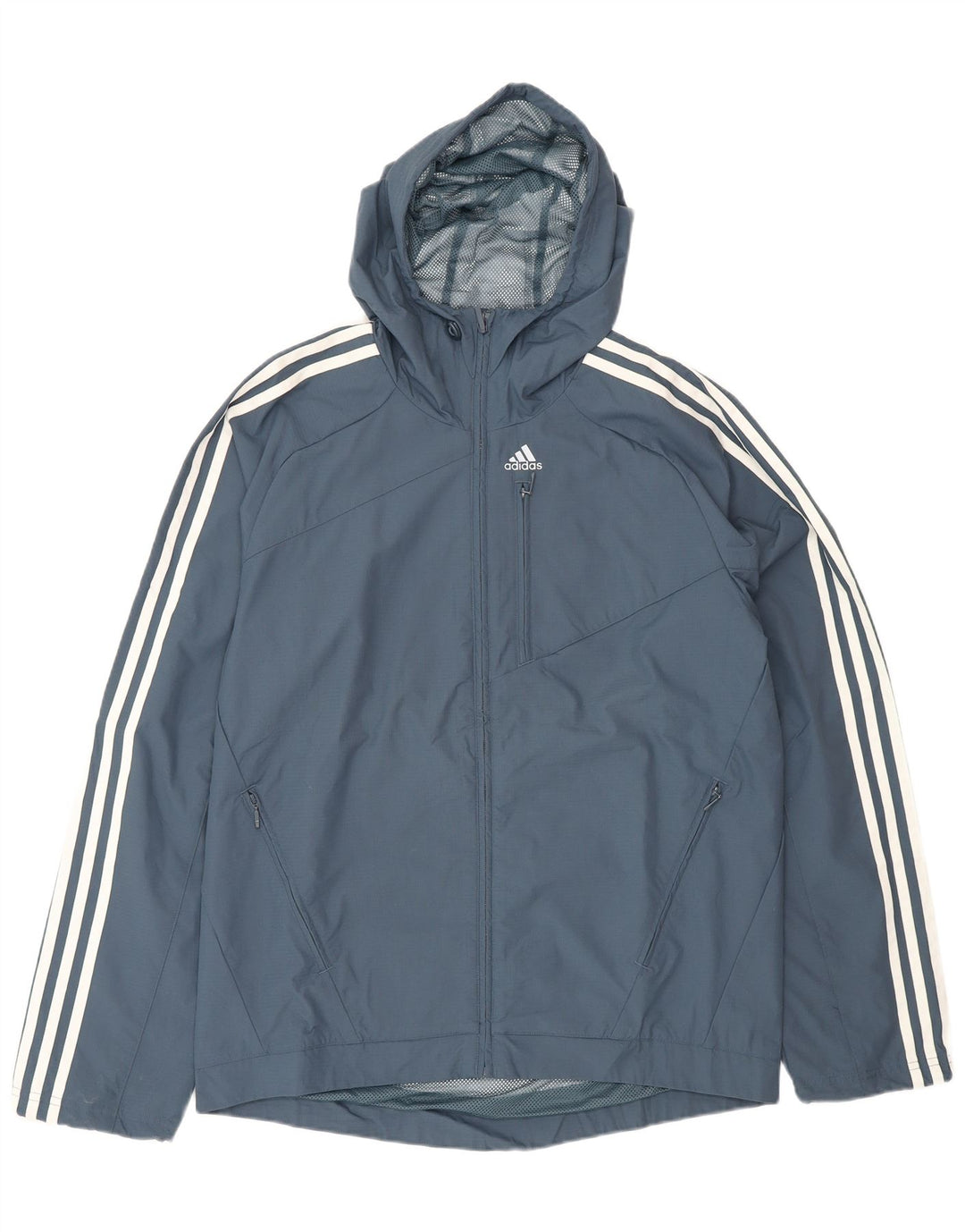 Adidas muška kišna jakna s kapuljačom UK 36 Mala tamnoplava poliamid